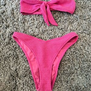 PacSun Vibrant Pink Textured Bikini